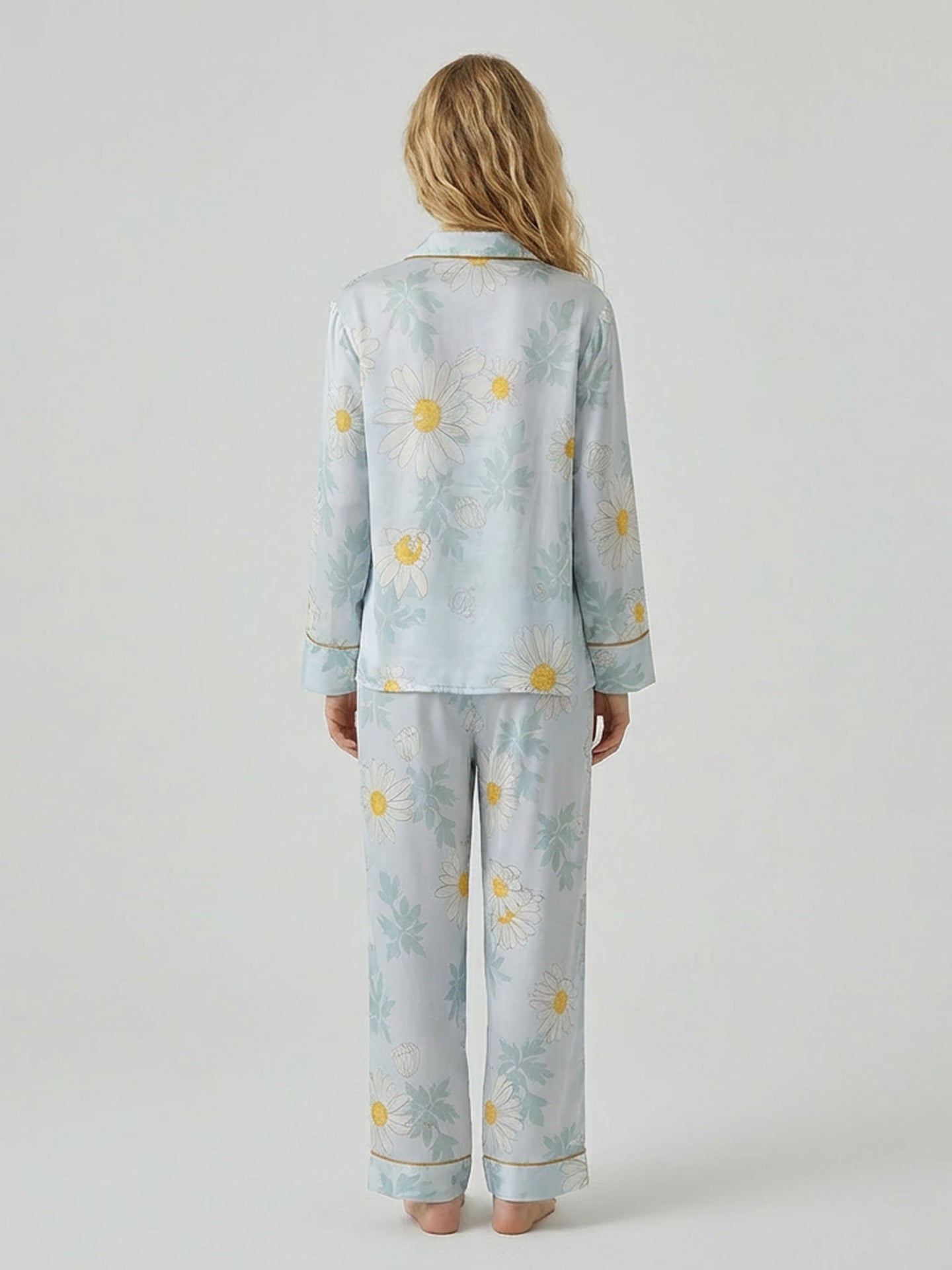 Daisy Print Pajama Set#color_Daisy print