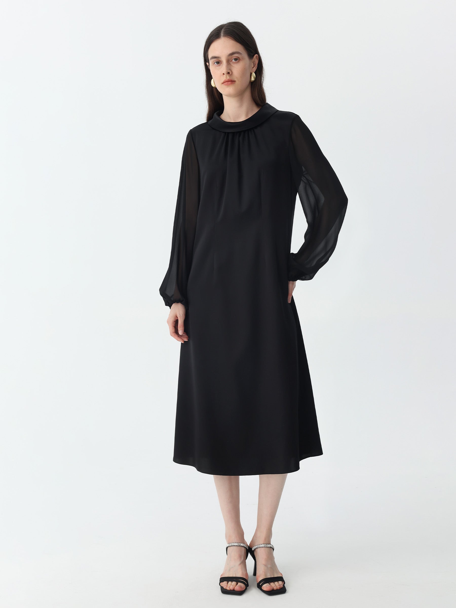 Women's Silk Dress Long Sleeve