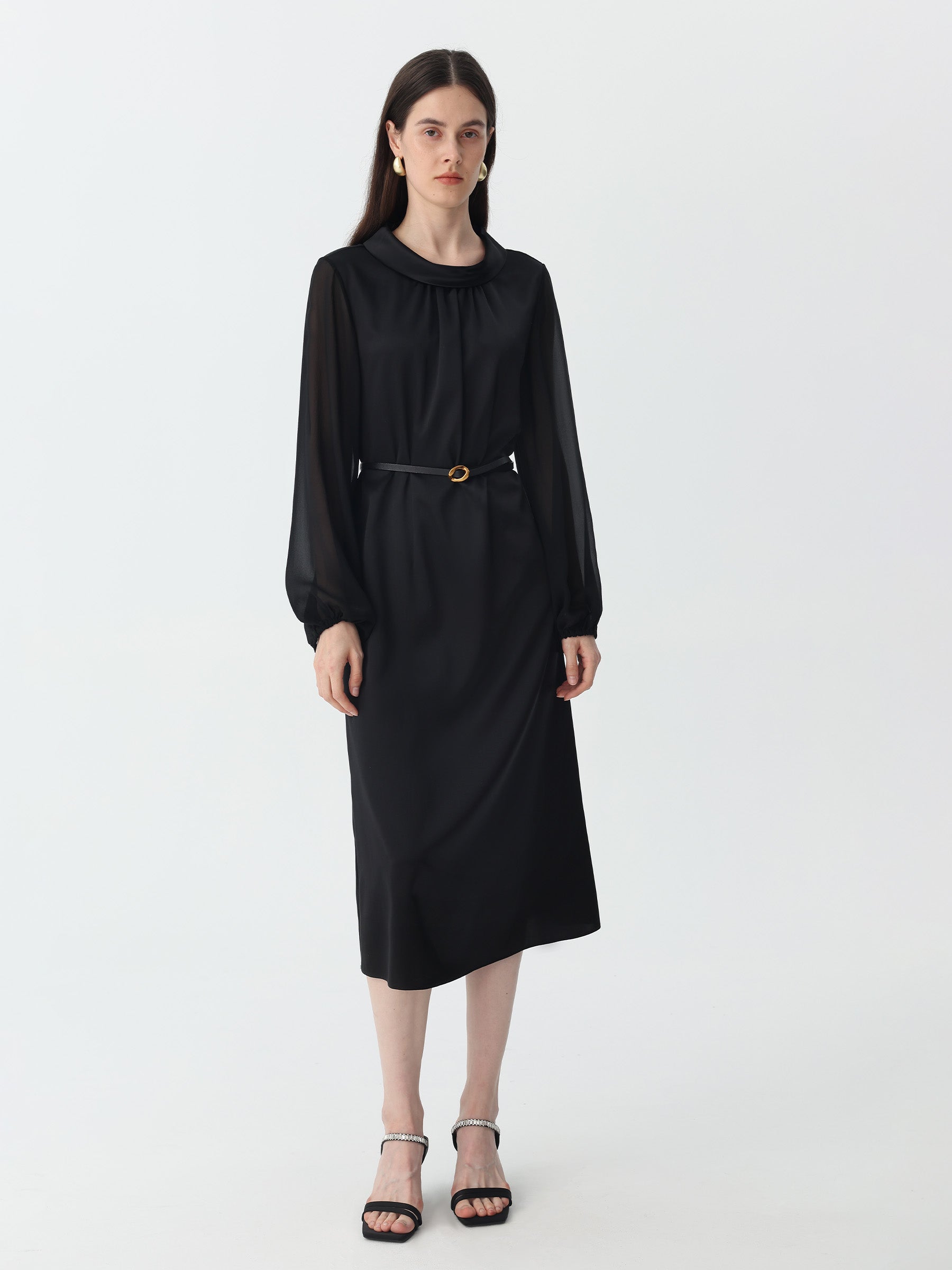 Women's Silk Dress Long Sleeve