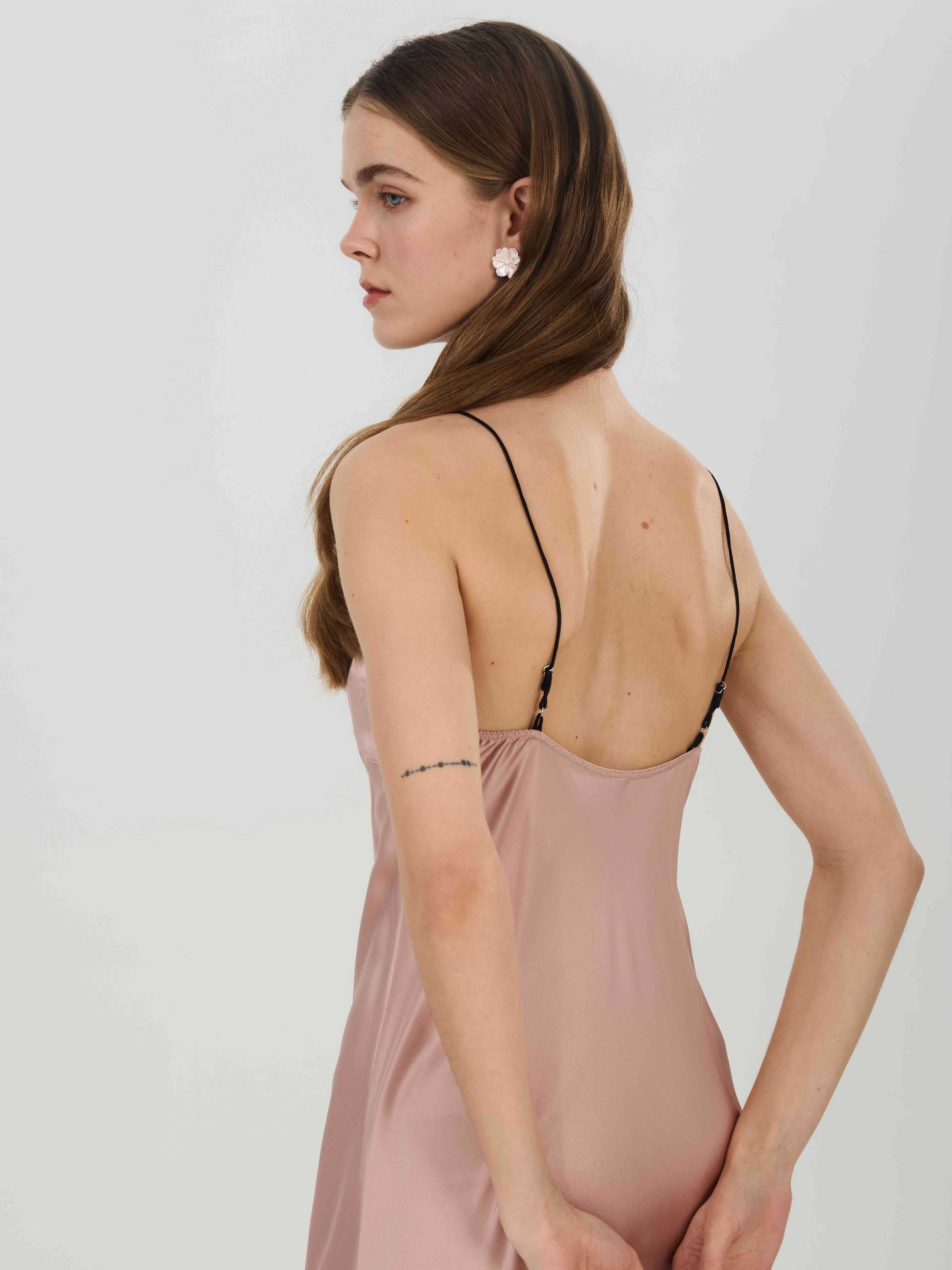 19 Momme Silk Lace-Trim Mermaid Slip Dress