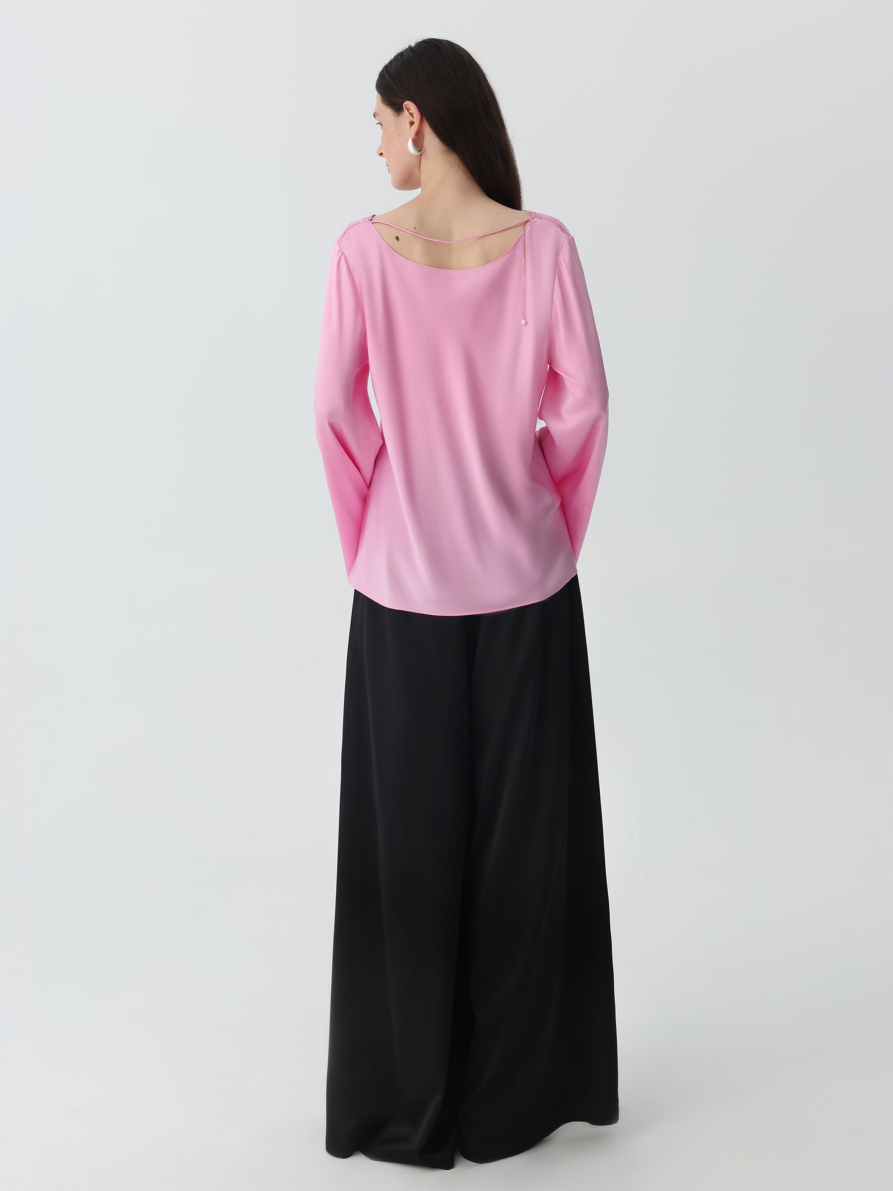 Women's Cowl Neck Silk Blouse