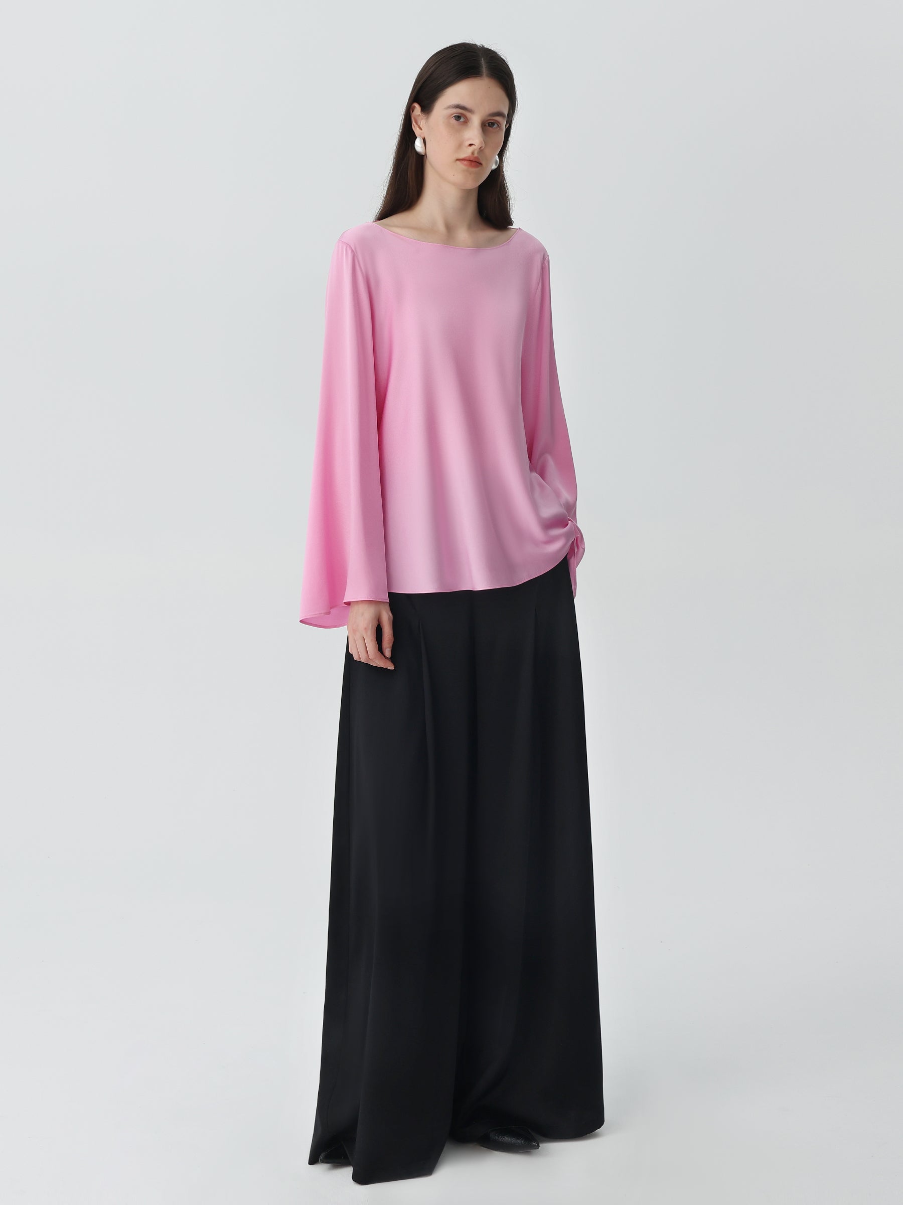 Women's Cowl Neck Silk Blouse