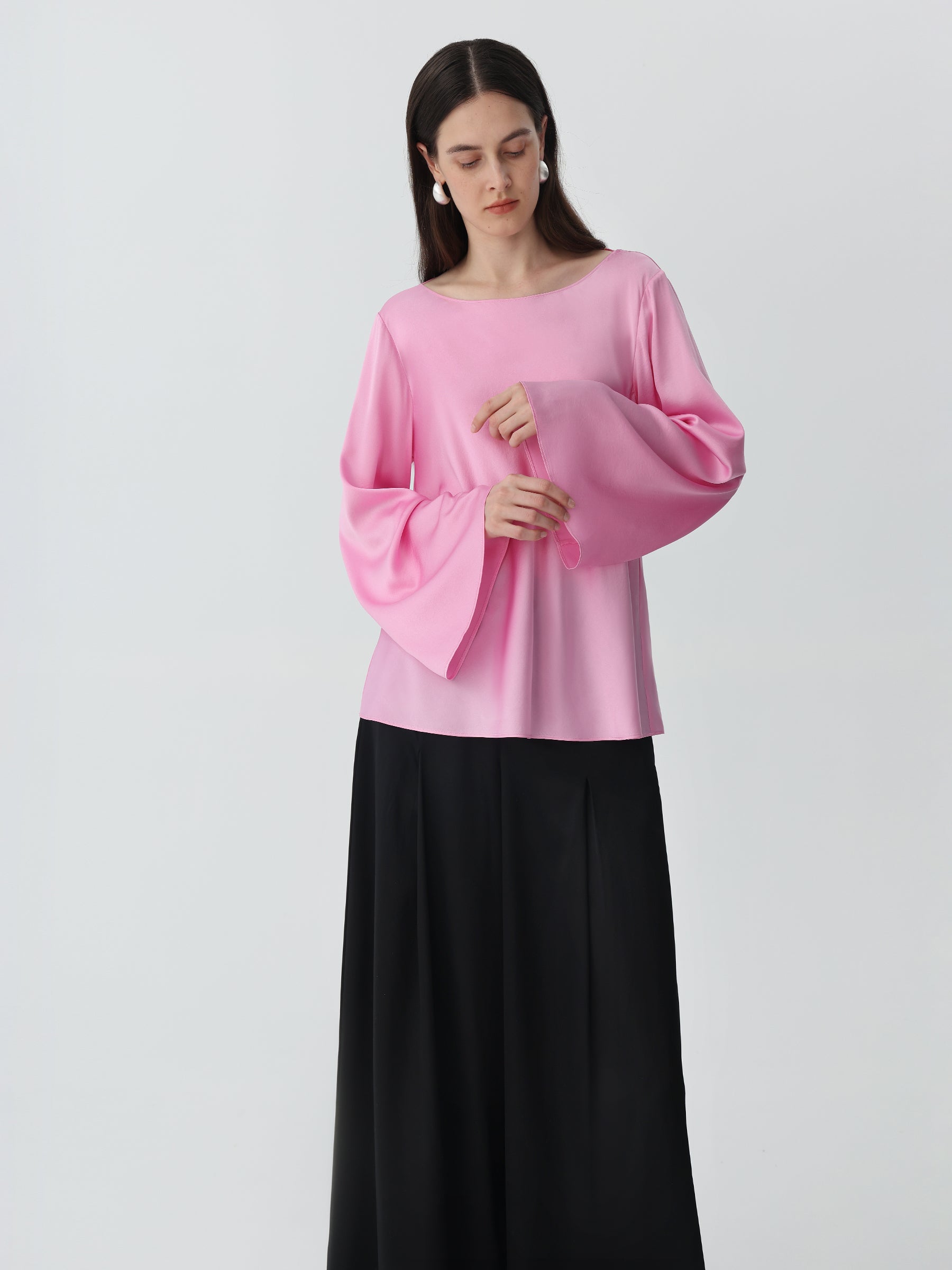 Women's Cowl Neck Silk Blouse