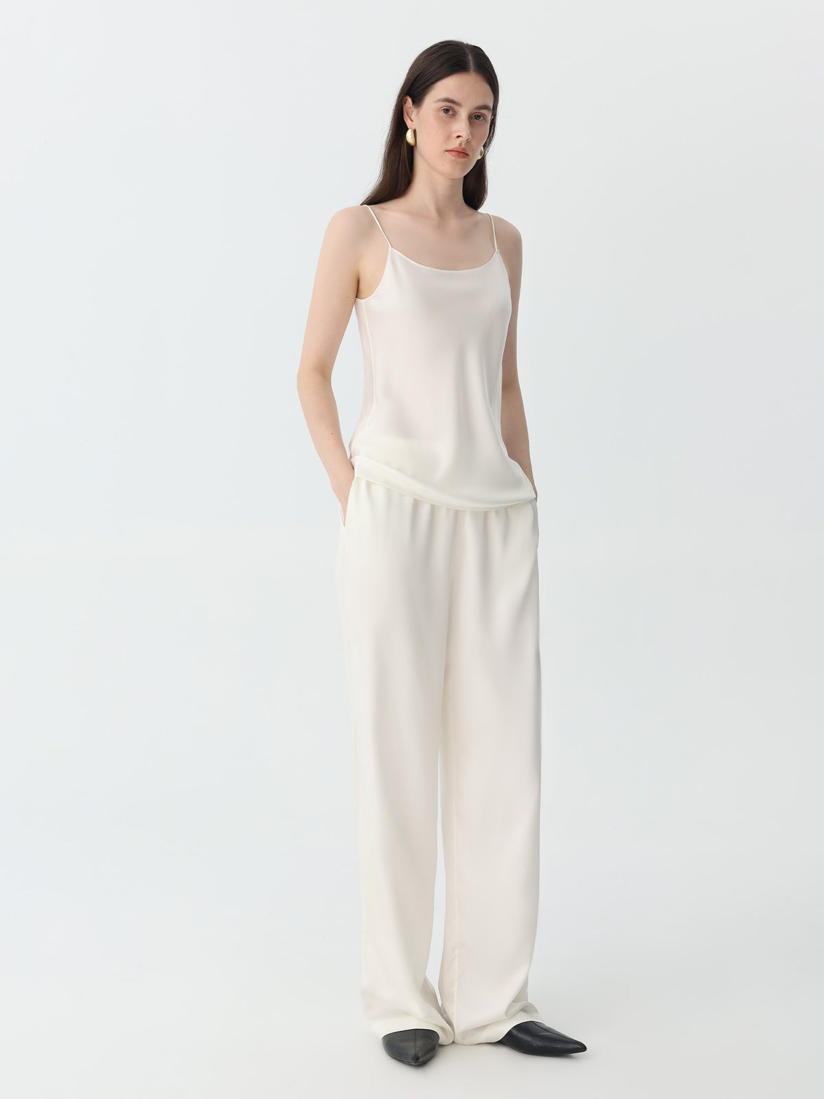 Womens Silk Camisole #color_White