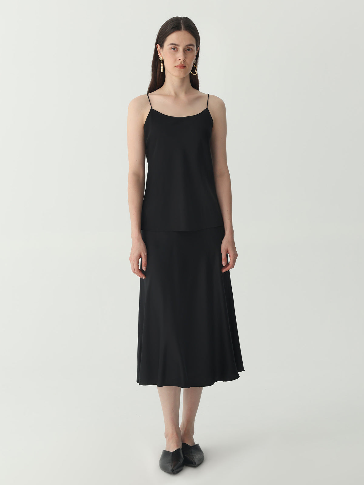 Womens Silk Camisole #color_Black