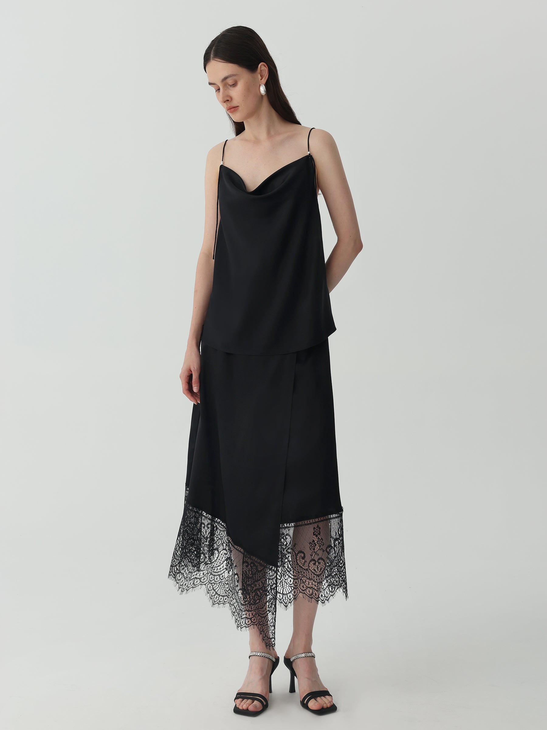 Adjustable Cami Midi Dress #color_Black