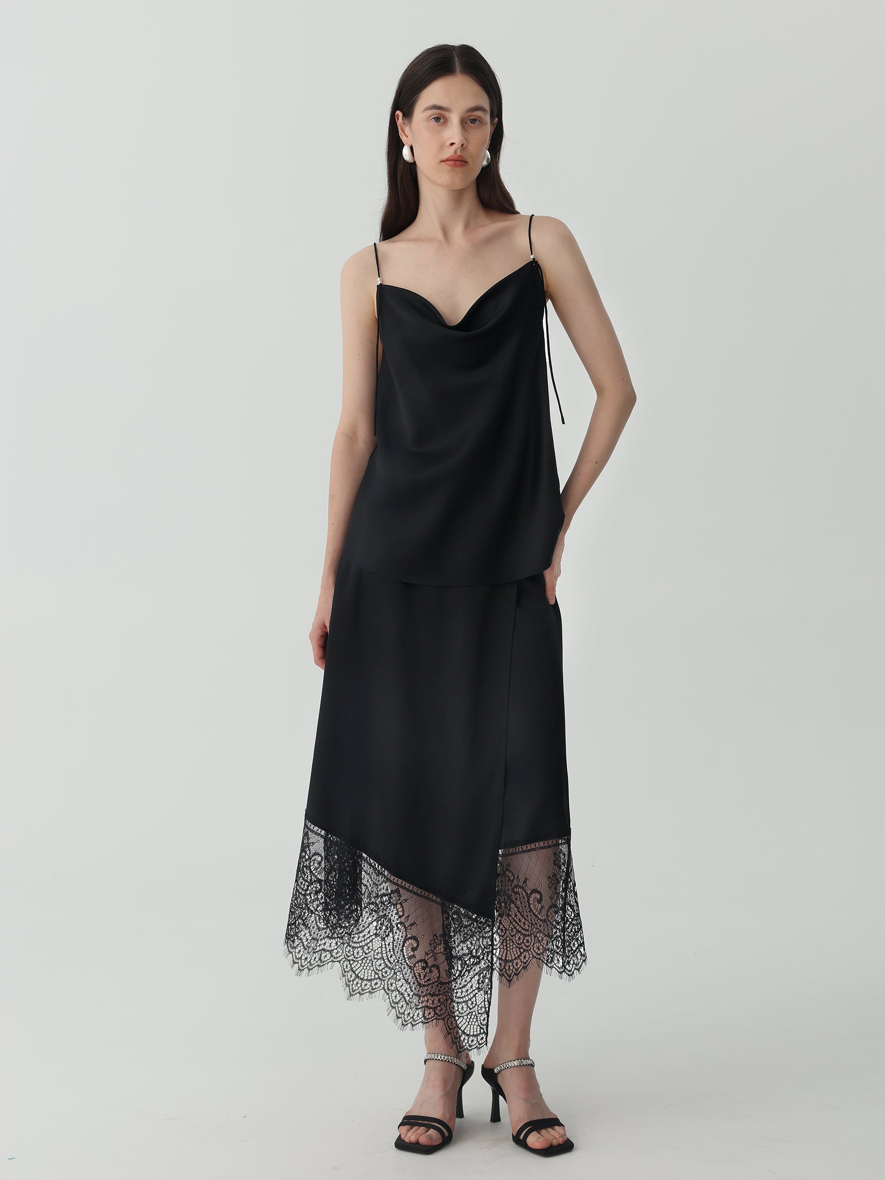 Adjustable Cami Midi Dress #color_Black
