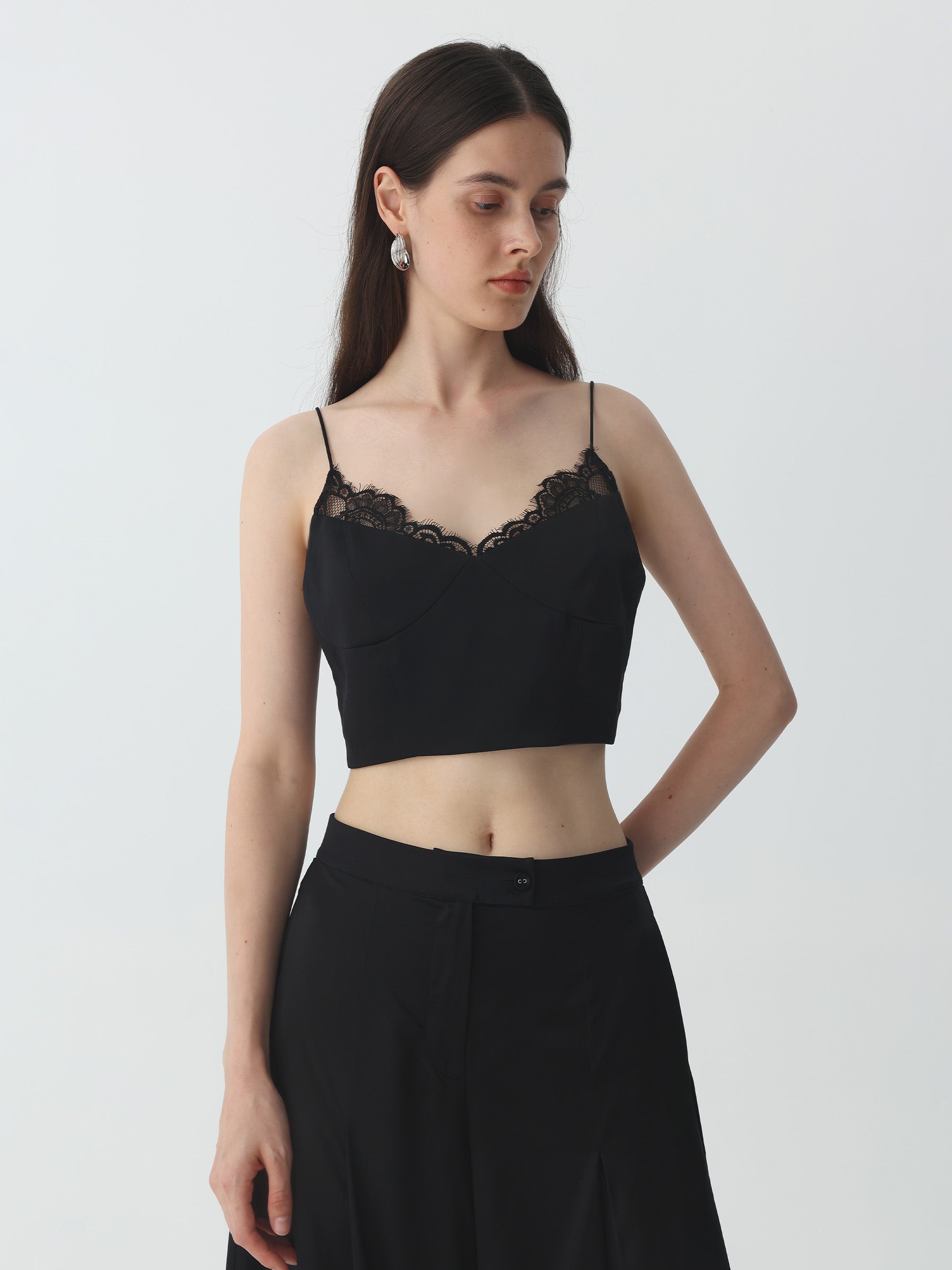 Women's Lace Camisole Crop Top