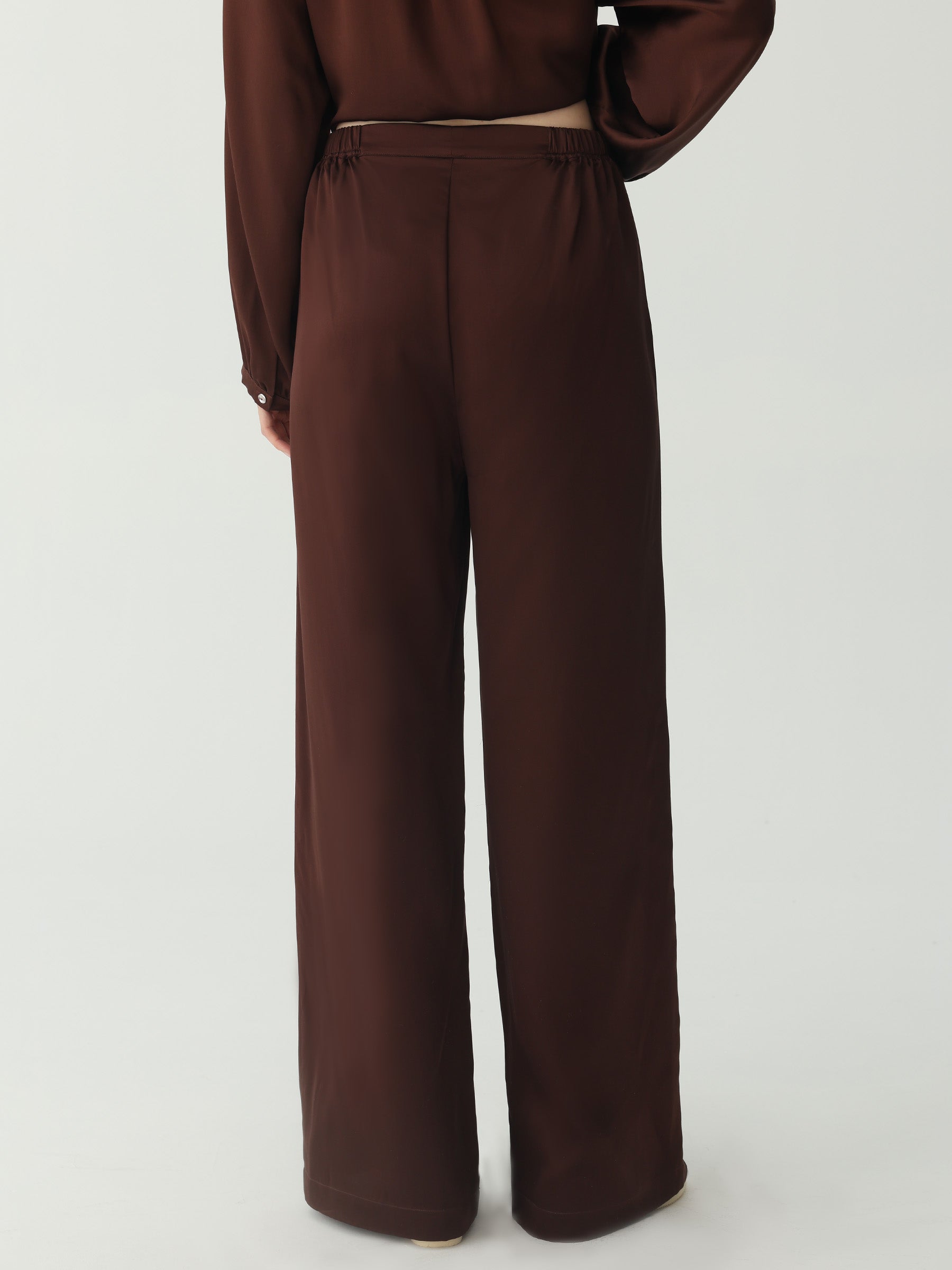 Straight-Leg Drawstring Pants #color_Choclate