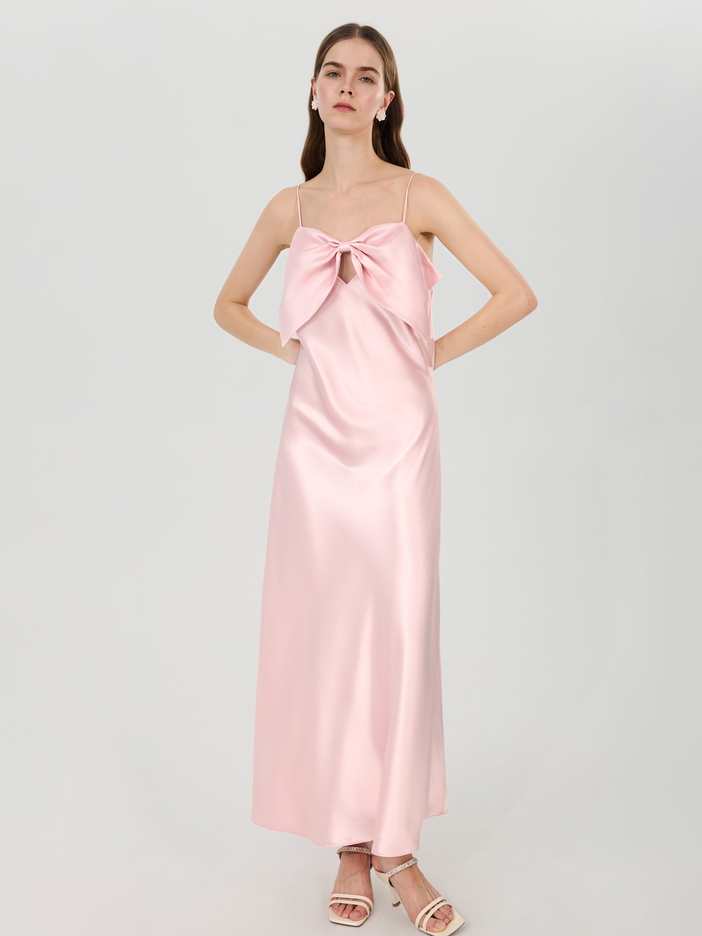 Bow Slip Maxi Dress | Elegant Evening Dress Bow Slip Maxi Dress | Elegant Evening Dress