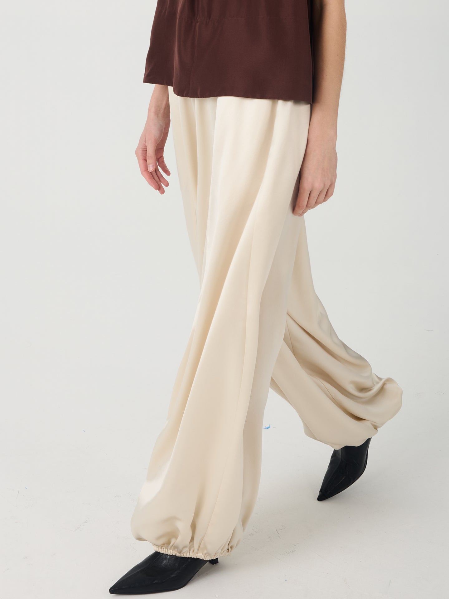 Wide-Leg Balloon Pants#color_Cream
