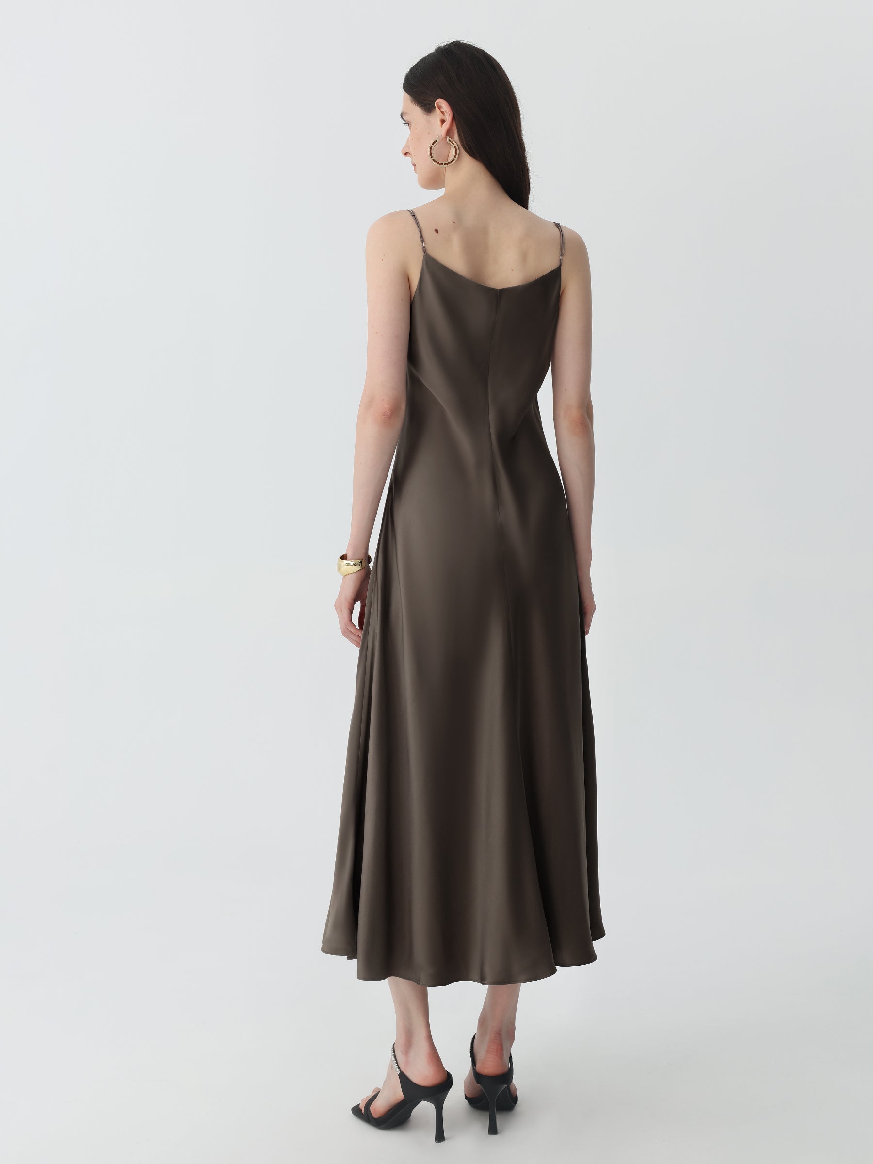 Pure Silk V-Neck Cami Dress - Slip Dress / Lingerie Inspired