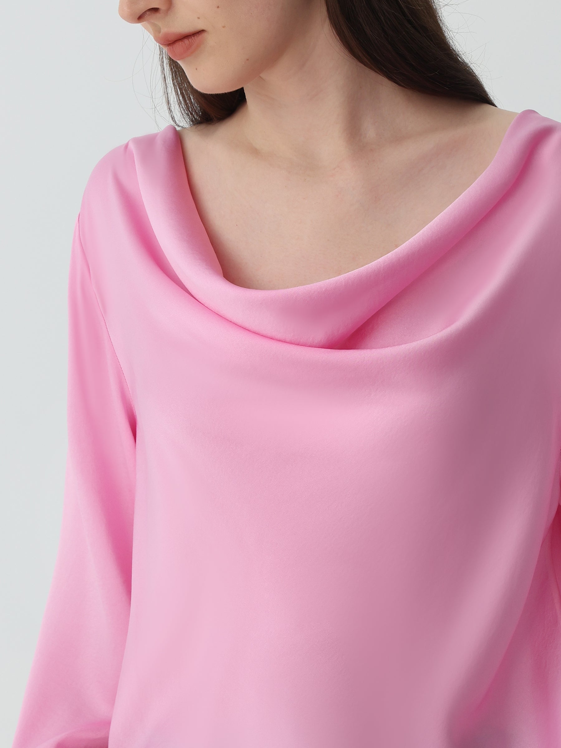 Women's Cowl Neck Silk Blouse