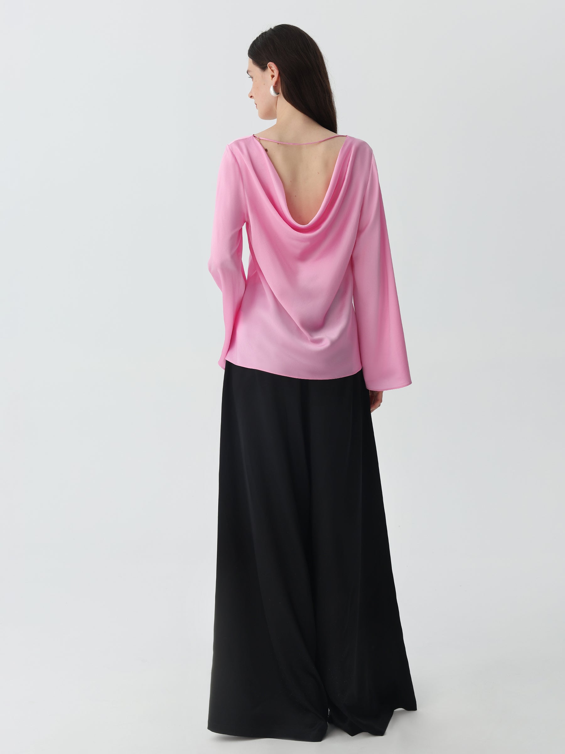 Women's Cowl Neck Silk Blouse