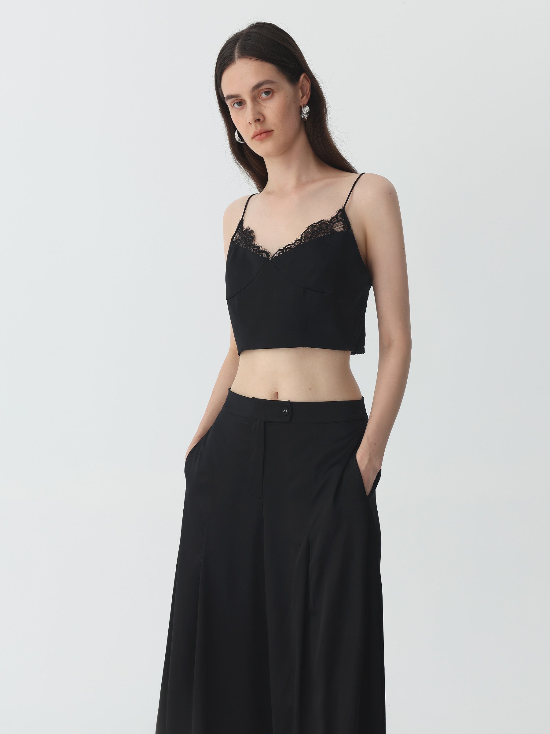 Women's Lace Camisole Crop Top