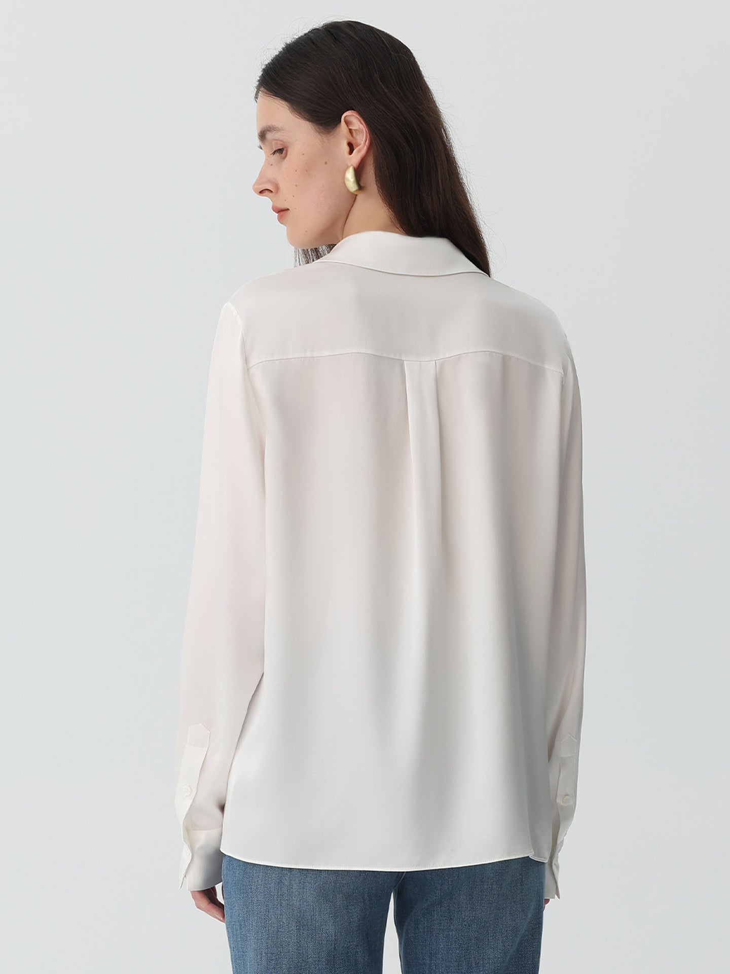 Classic Silk Shirt#color_White