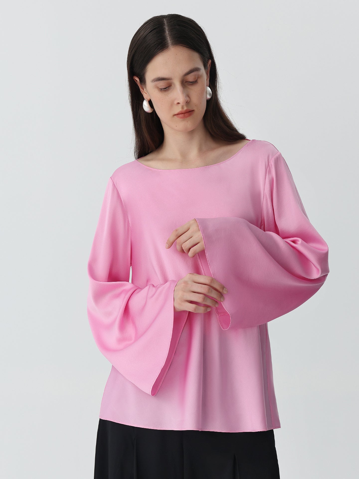 Women's Cowl Neck Silk Blouse