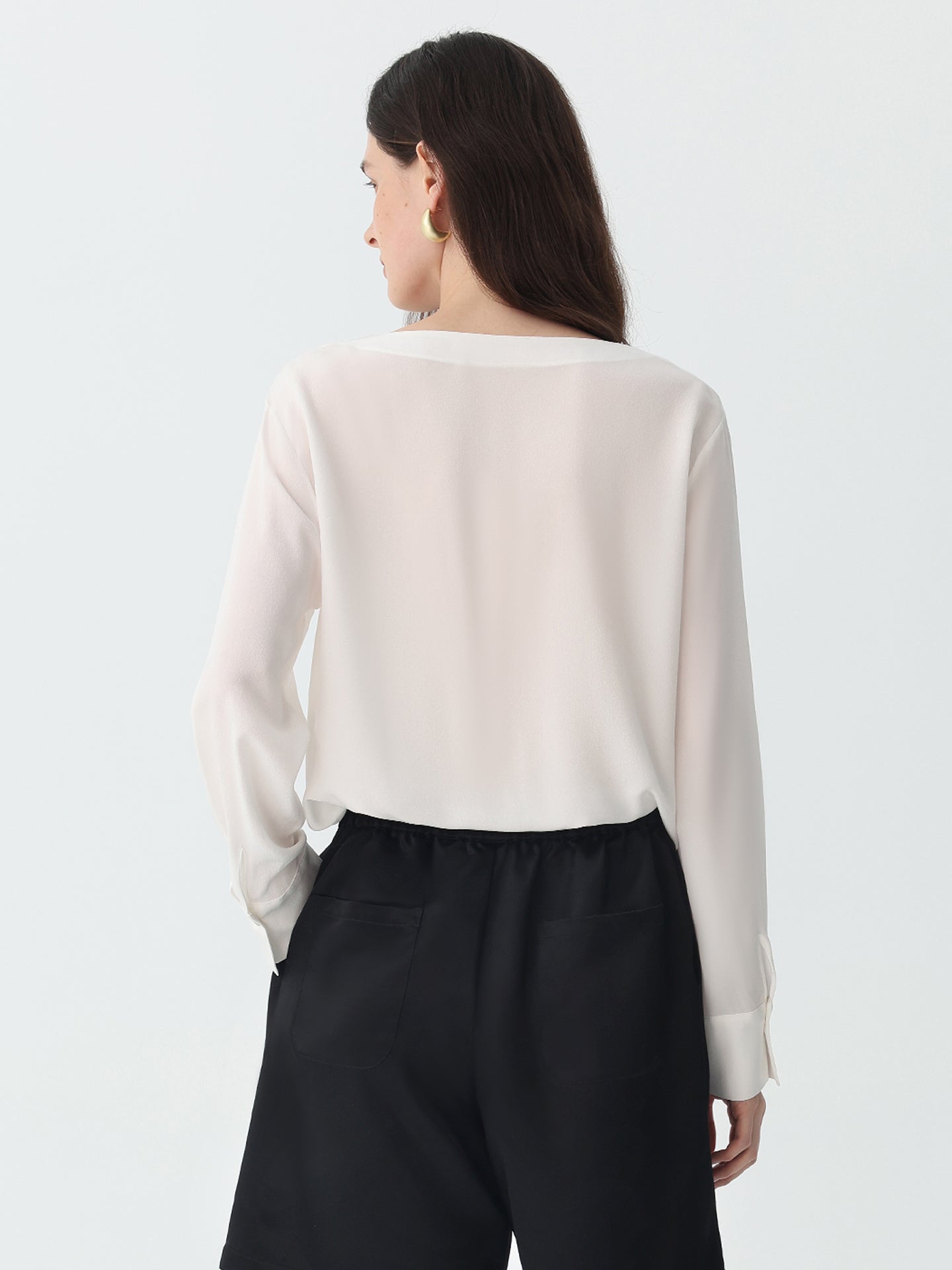 Sheer Pullover Top #color_White