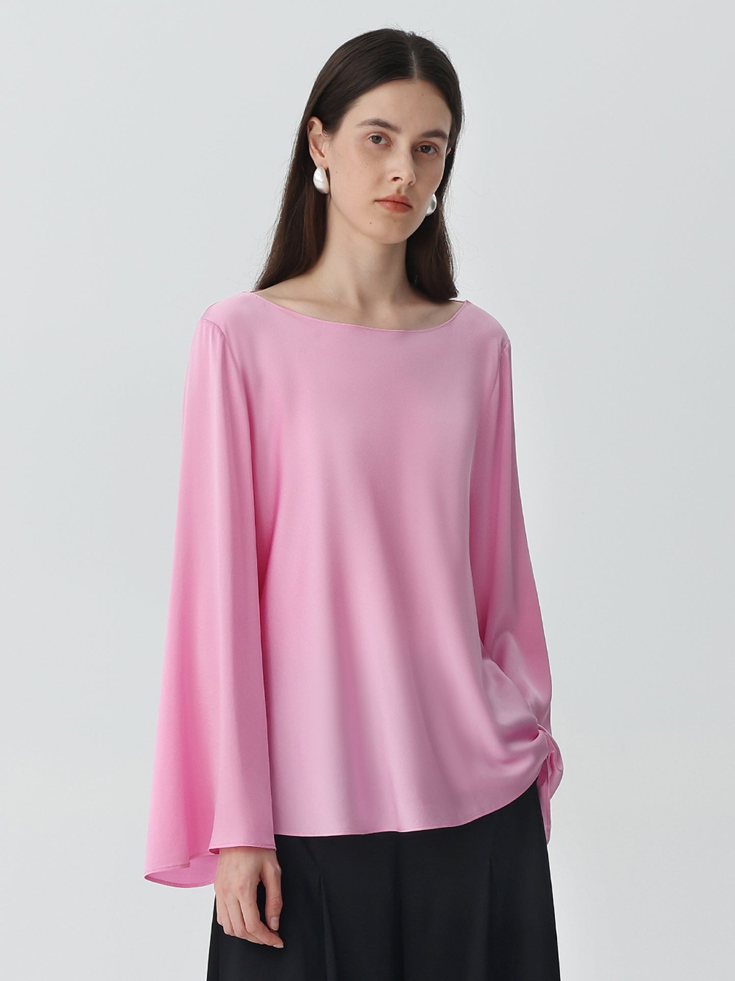 Women's Cowl Neck Silk Blouse