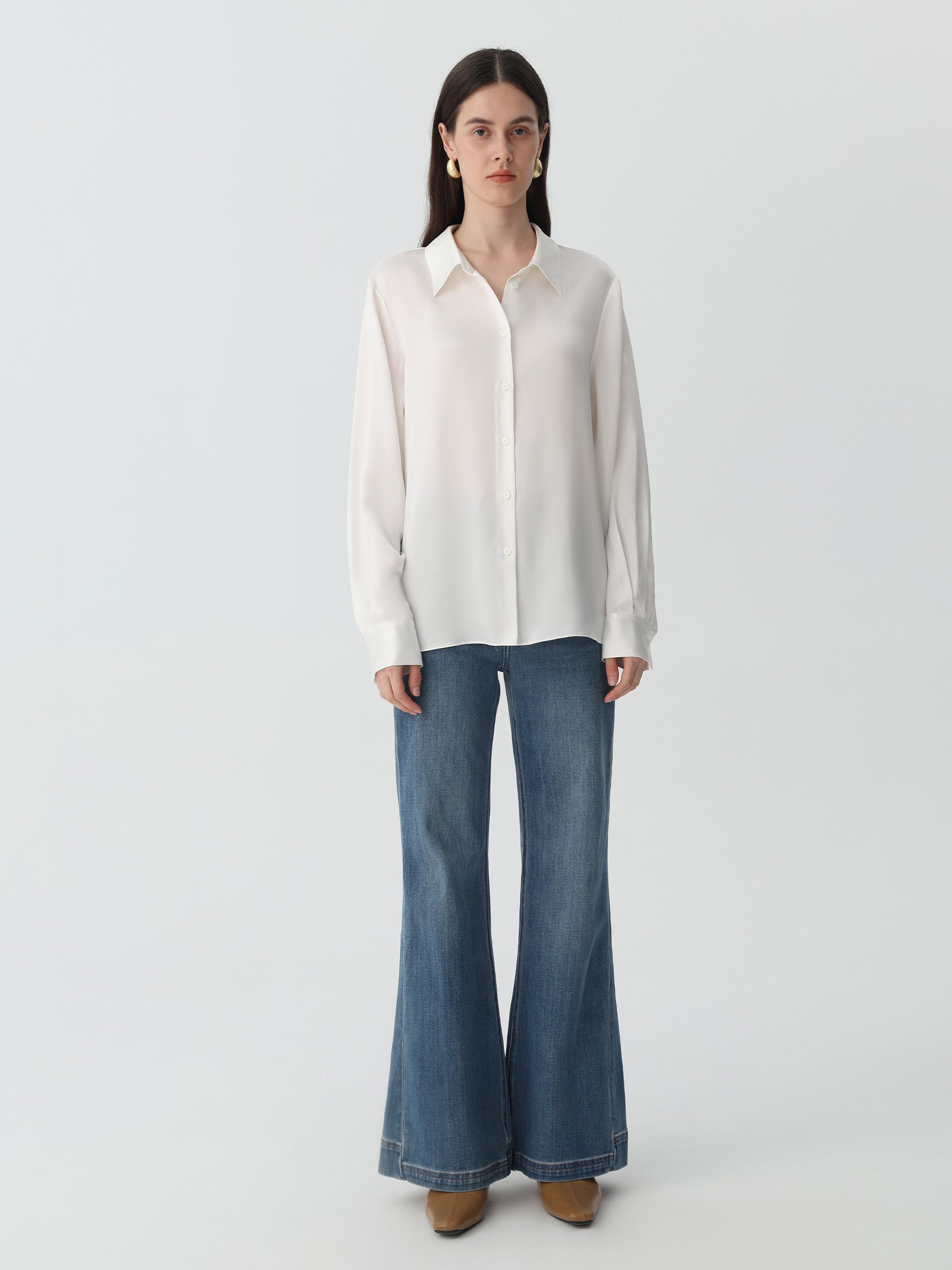 Hyaluronic-Infused Silk Shirt #color_White