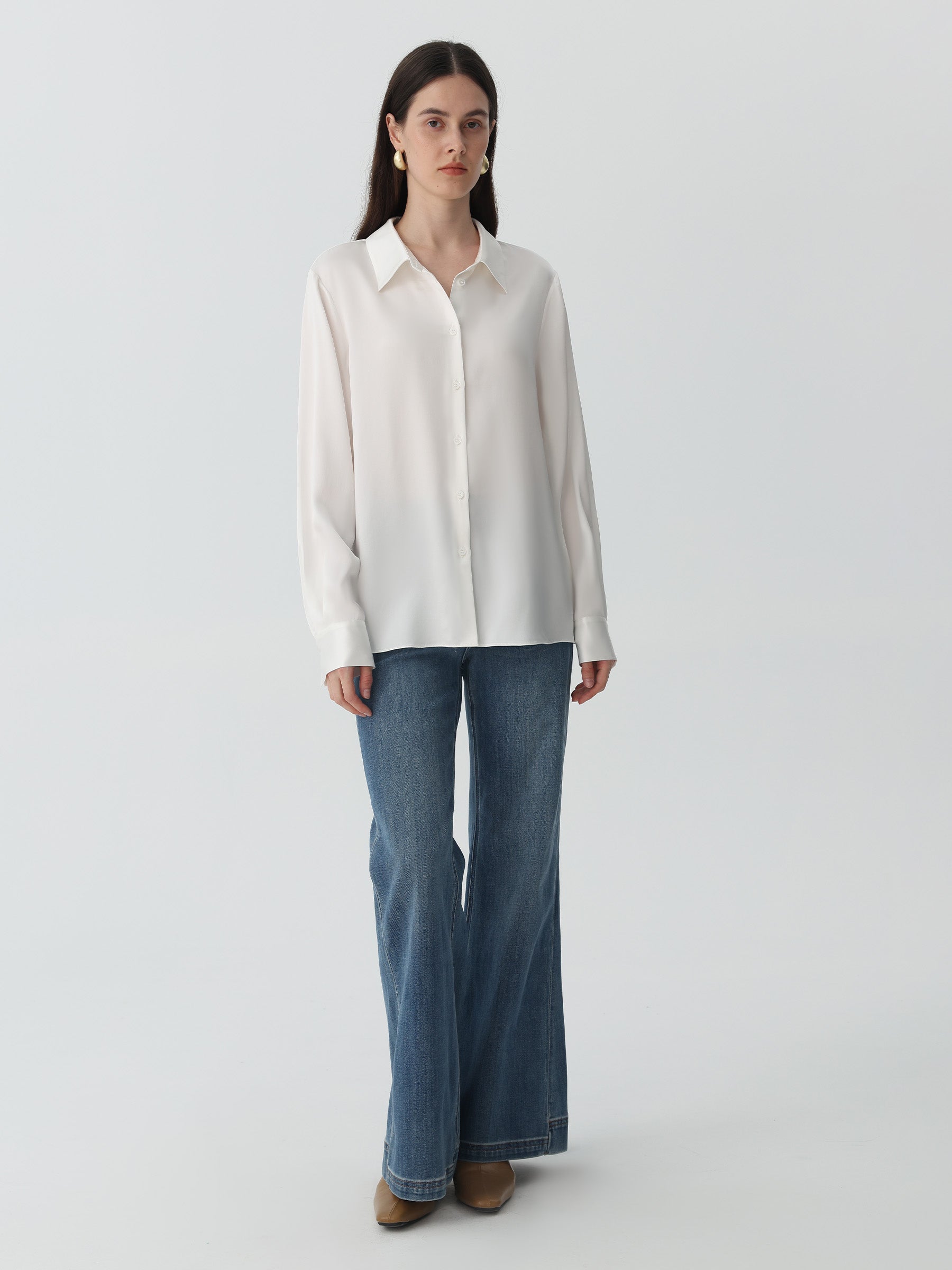 Hyaluronic-Infused Silk Shirt #color_White