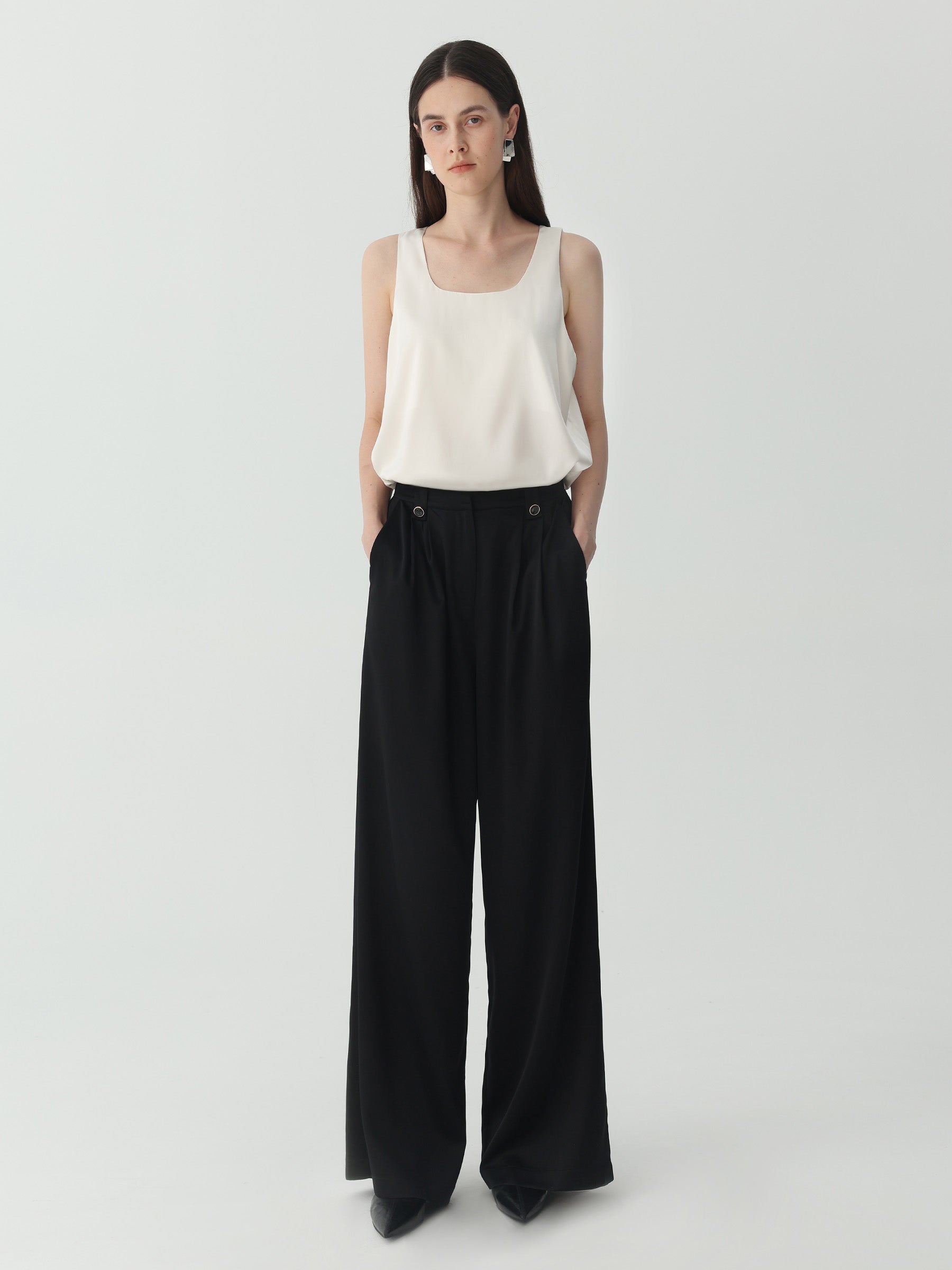Wide Leg Pants #color_Black