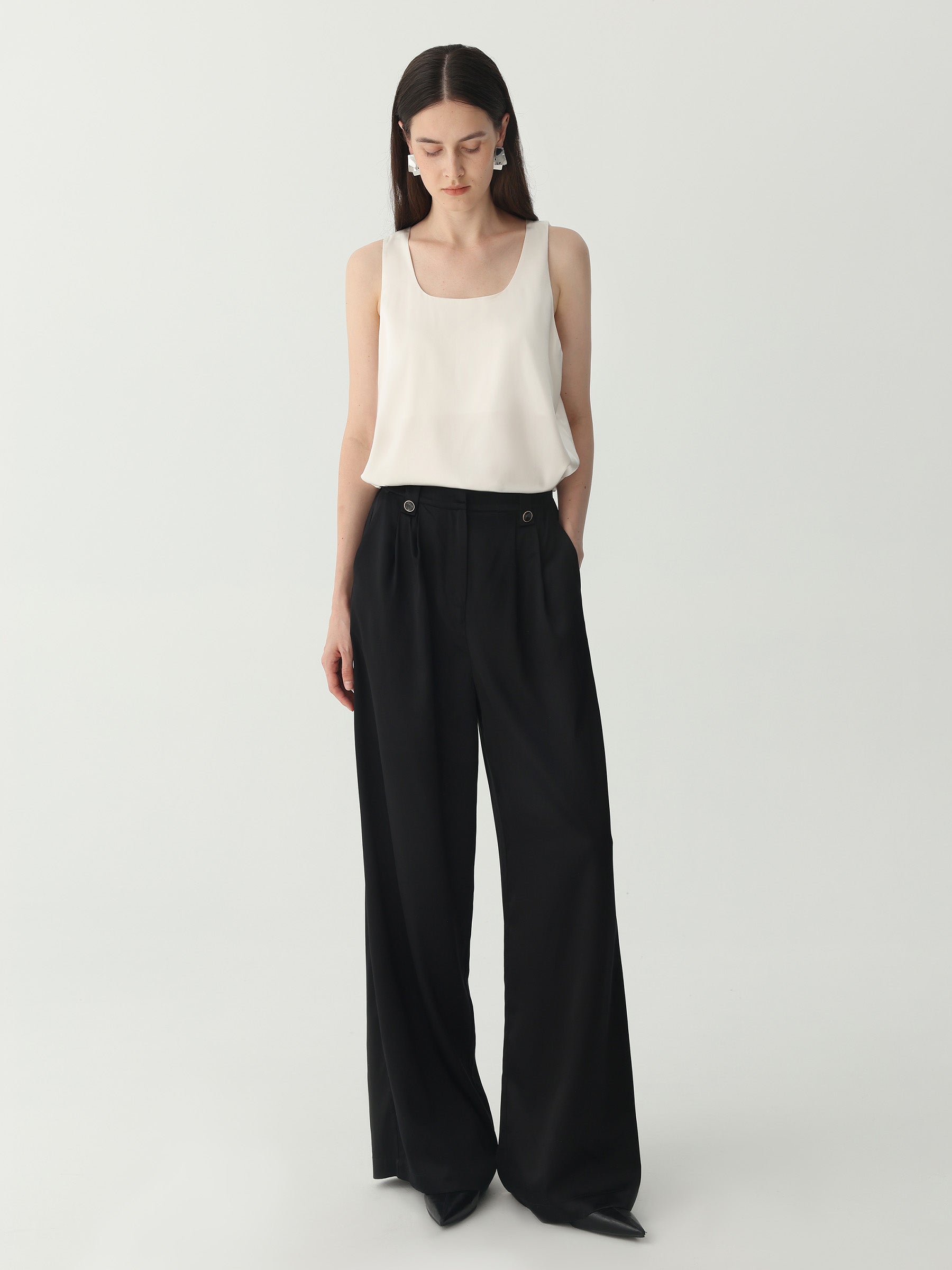 Wide Leg Pants #color_Black