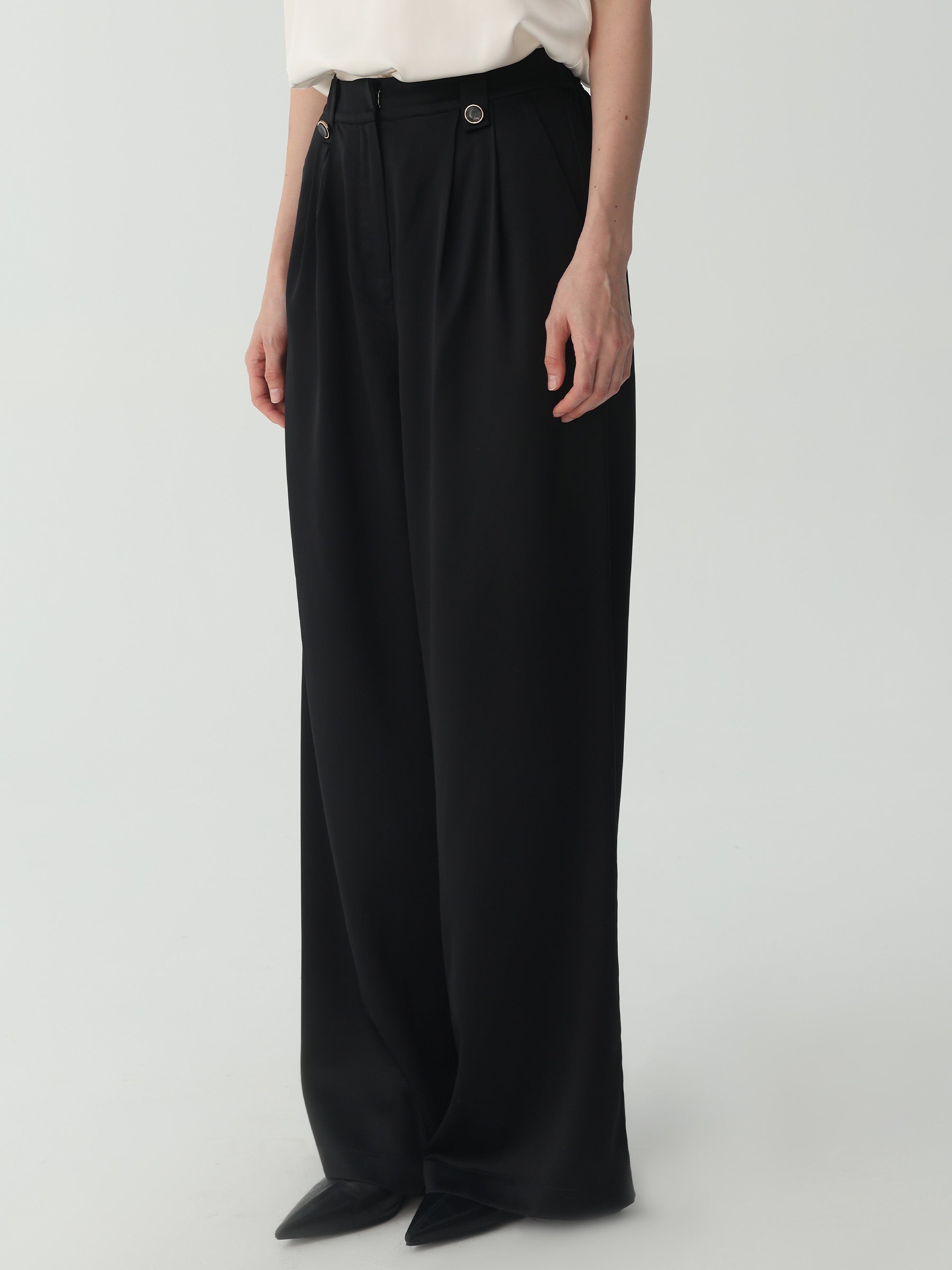 Wide Leg Pants #color_Black