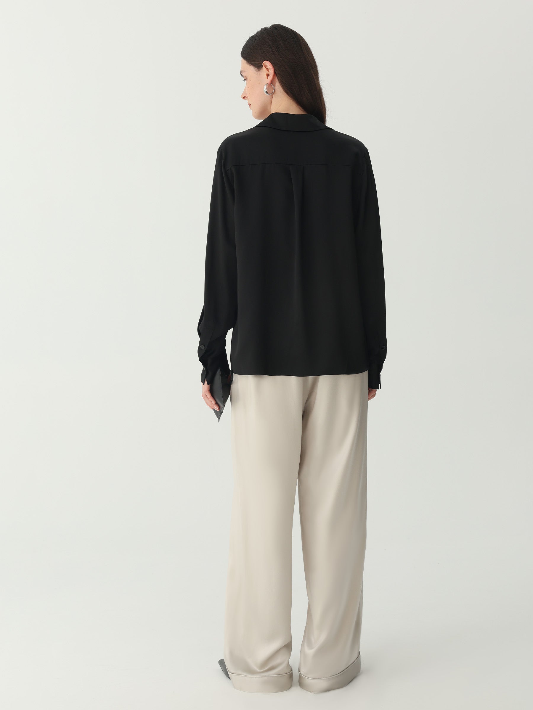 Silk Wide Leg Pants