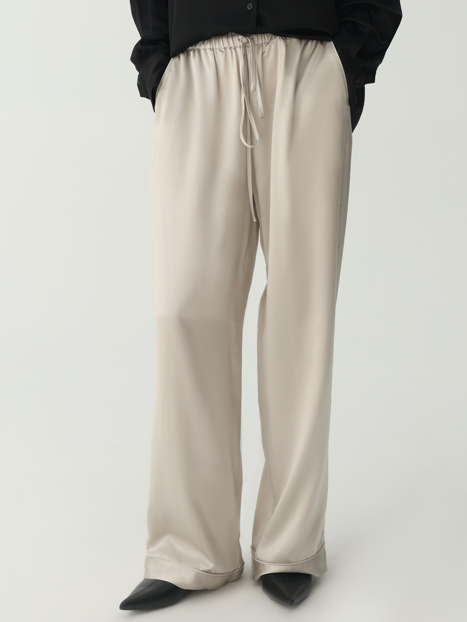Silk Wide Leg Pants