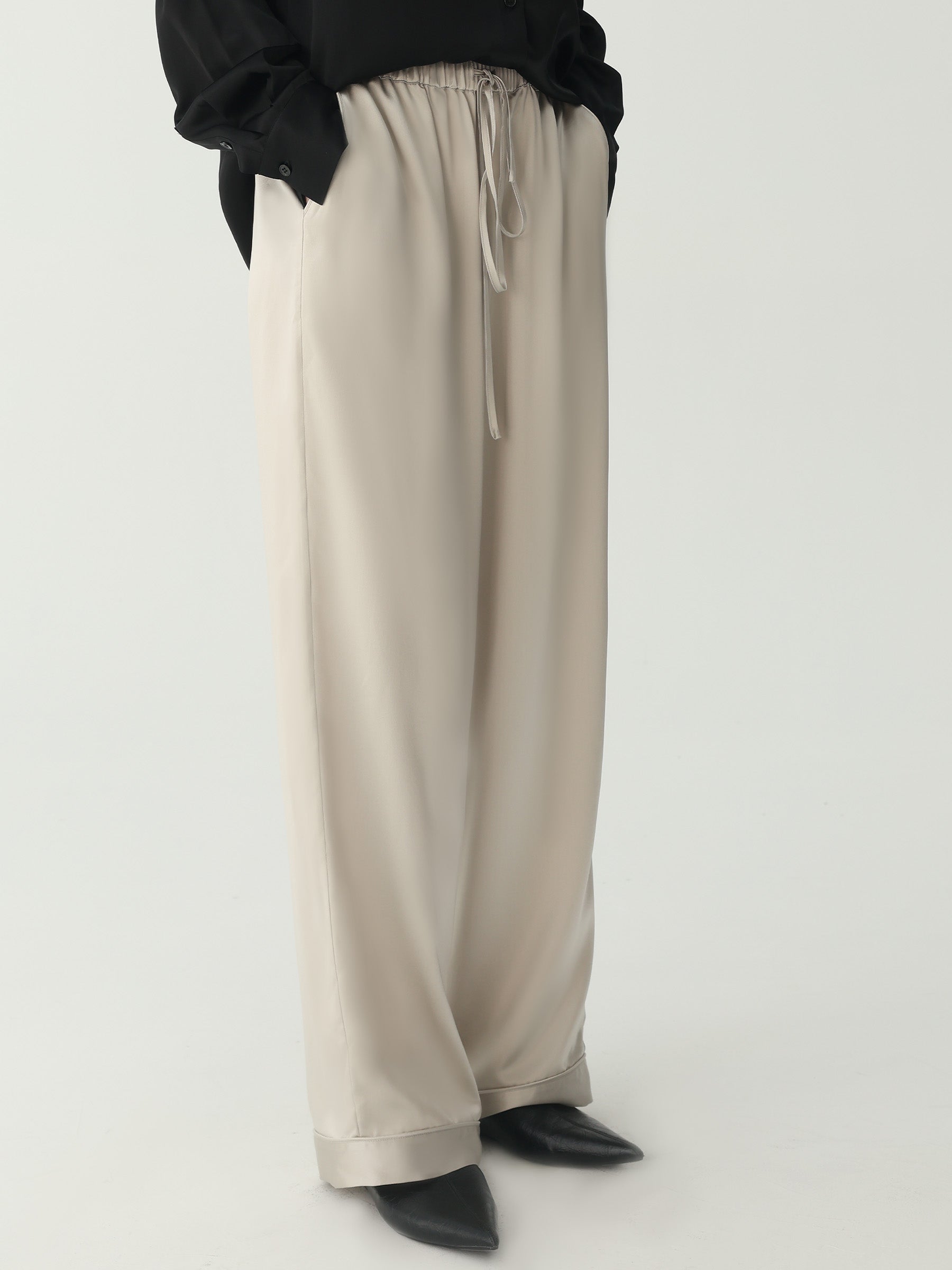 Silk Wide Leg Pants