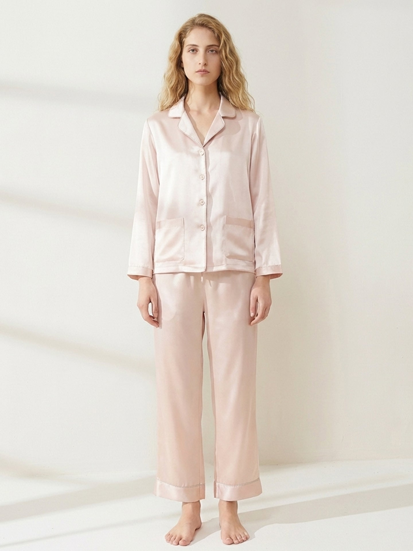 Ultimate 22 Momme Silk Pajamas#color_Blush Pink