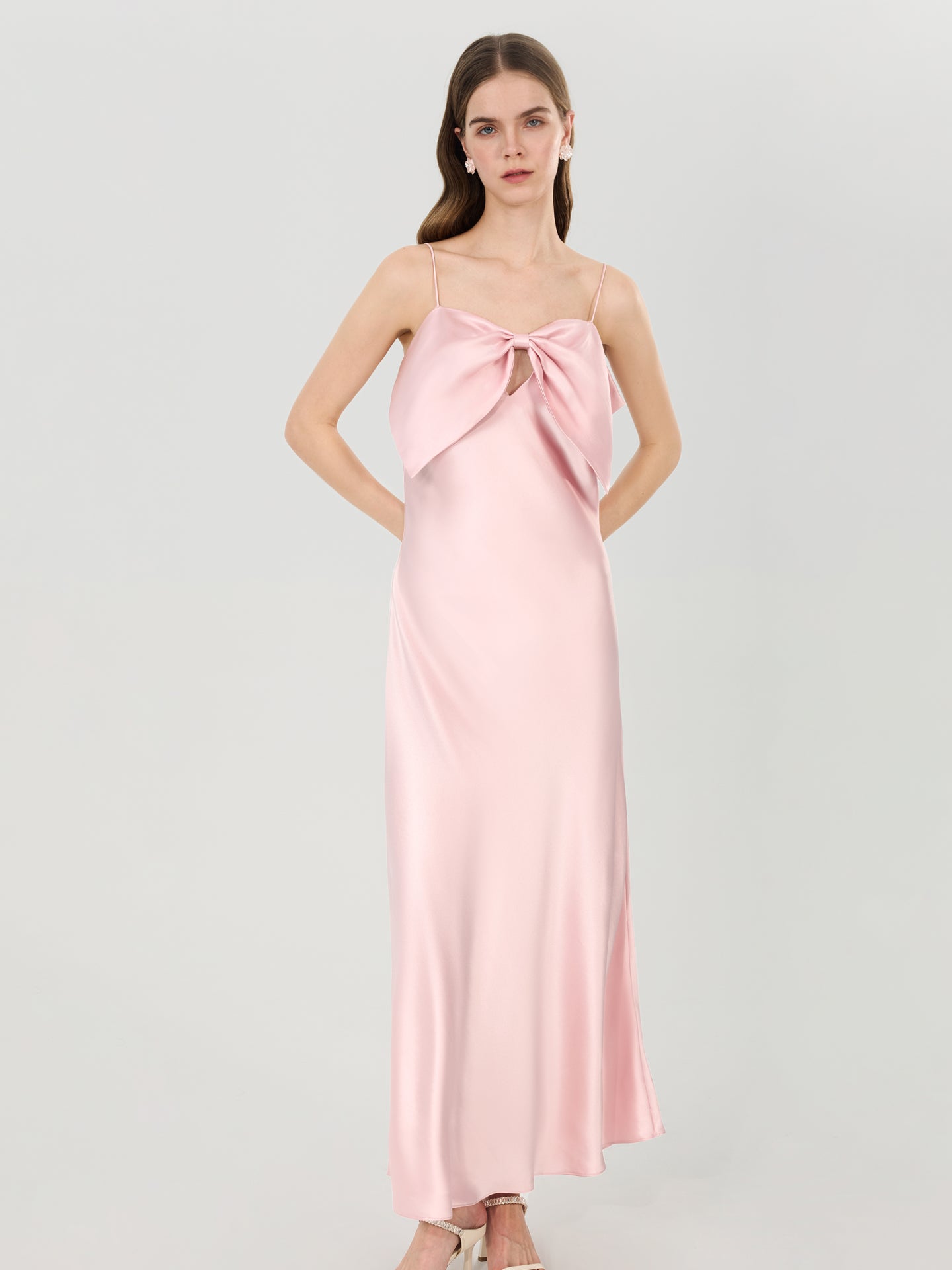 Bow Slip Maxi Dress | Elegant Evening Dress