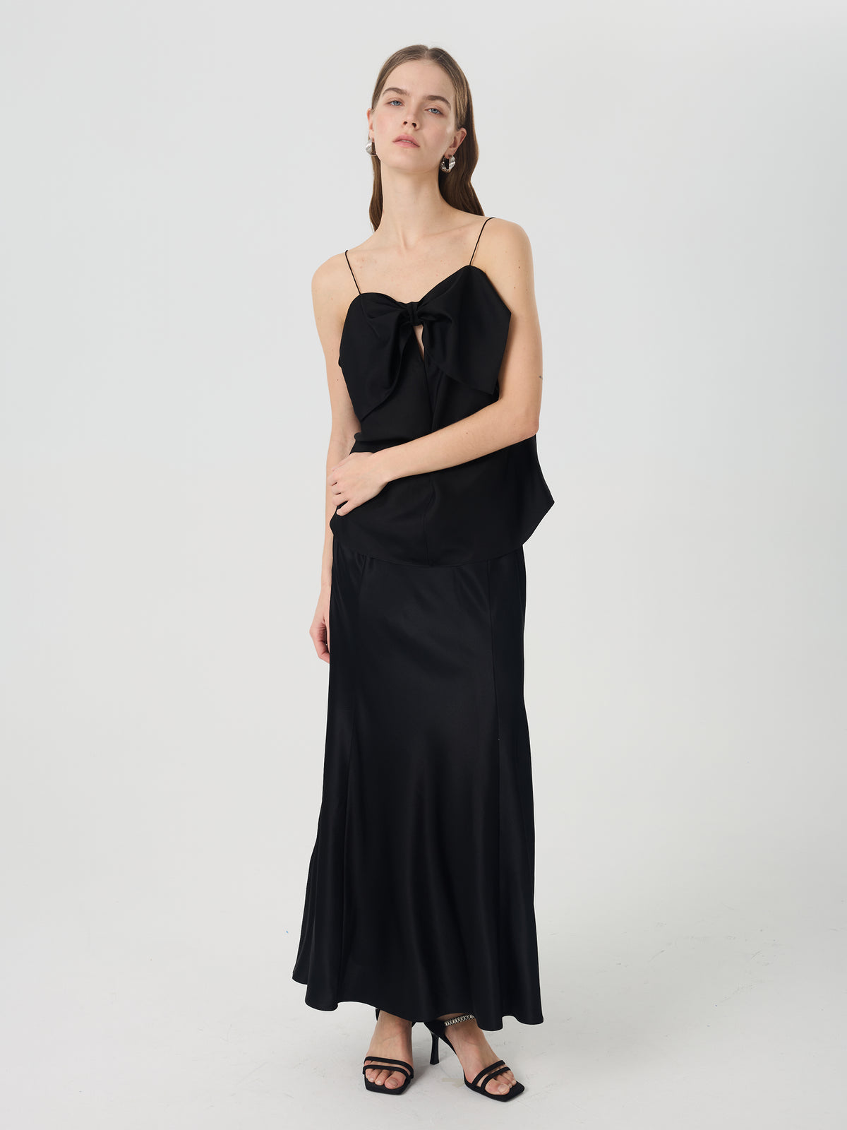 Bow-Detail Silk Camisole Top