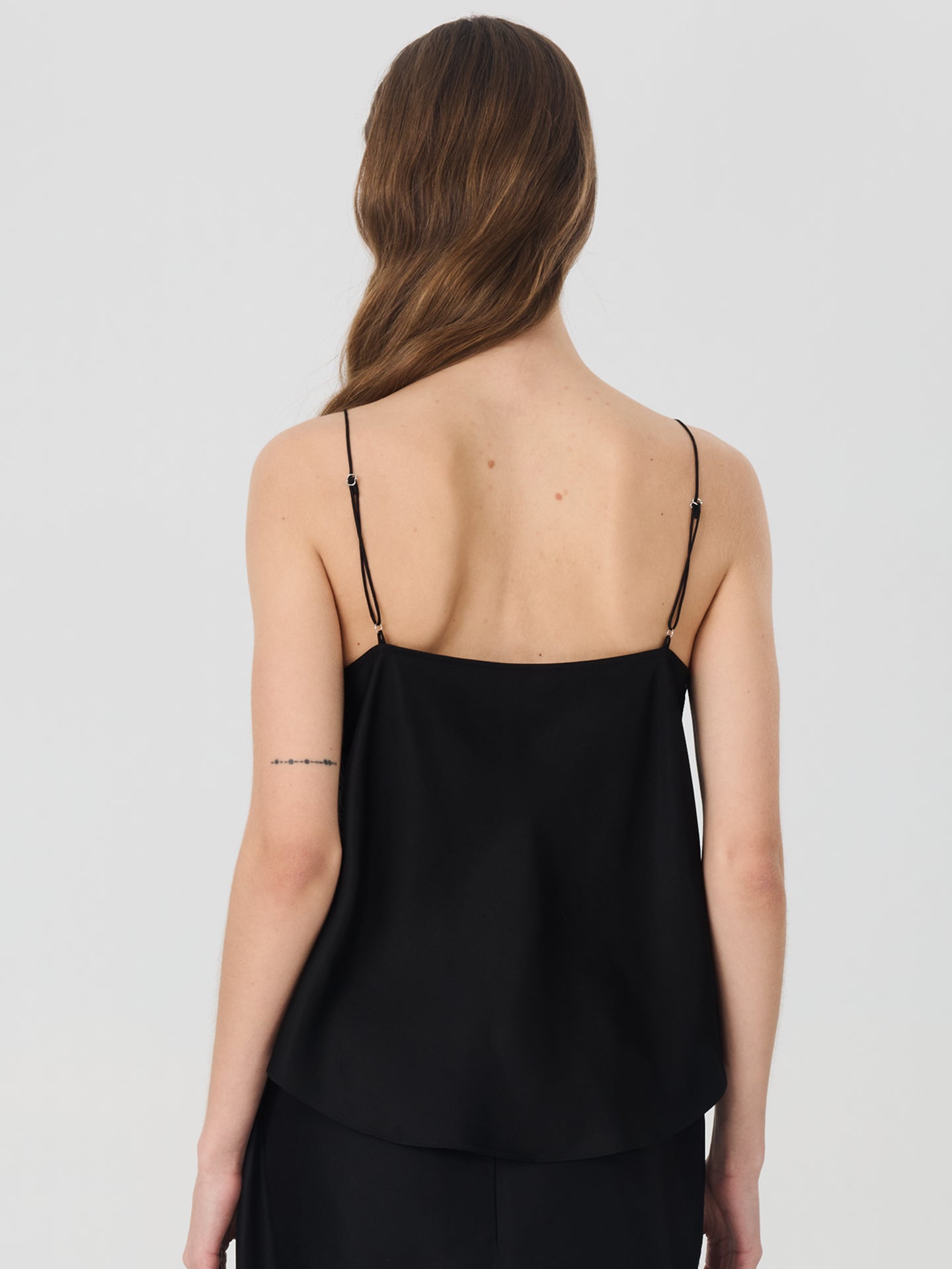 Bow-Detail Silk Camisole Top#color_Black
